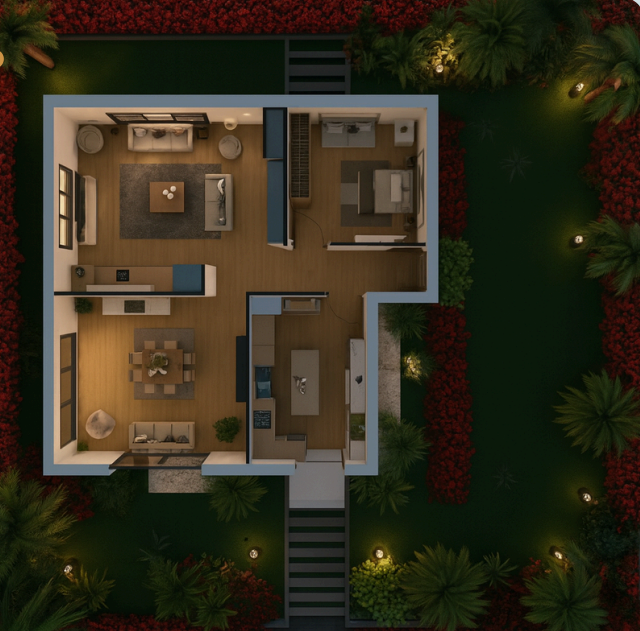 Luxury Villas ground floor plan
